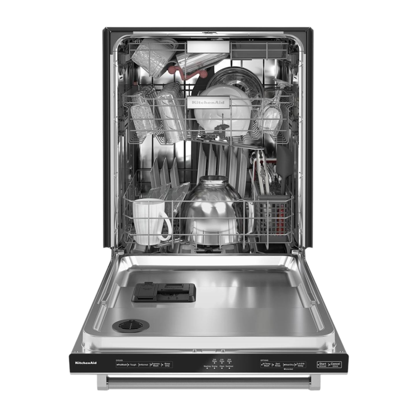 KitchenAid 24" Built-In Dishwasher with 50+ Total Wash Jets & FreeFlex™ Third Rack & PrintShield™ Stainless Steel – 44 dBA