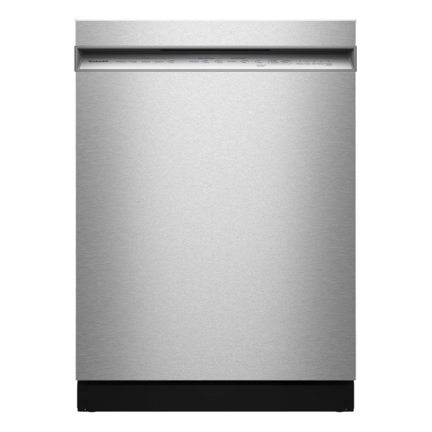 KitchenAid 24" Front Control Dishwasher with Third Level Jet Rack & 40+ Total Wash Jets – Stainless Steel