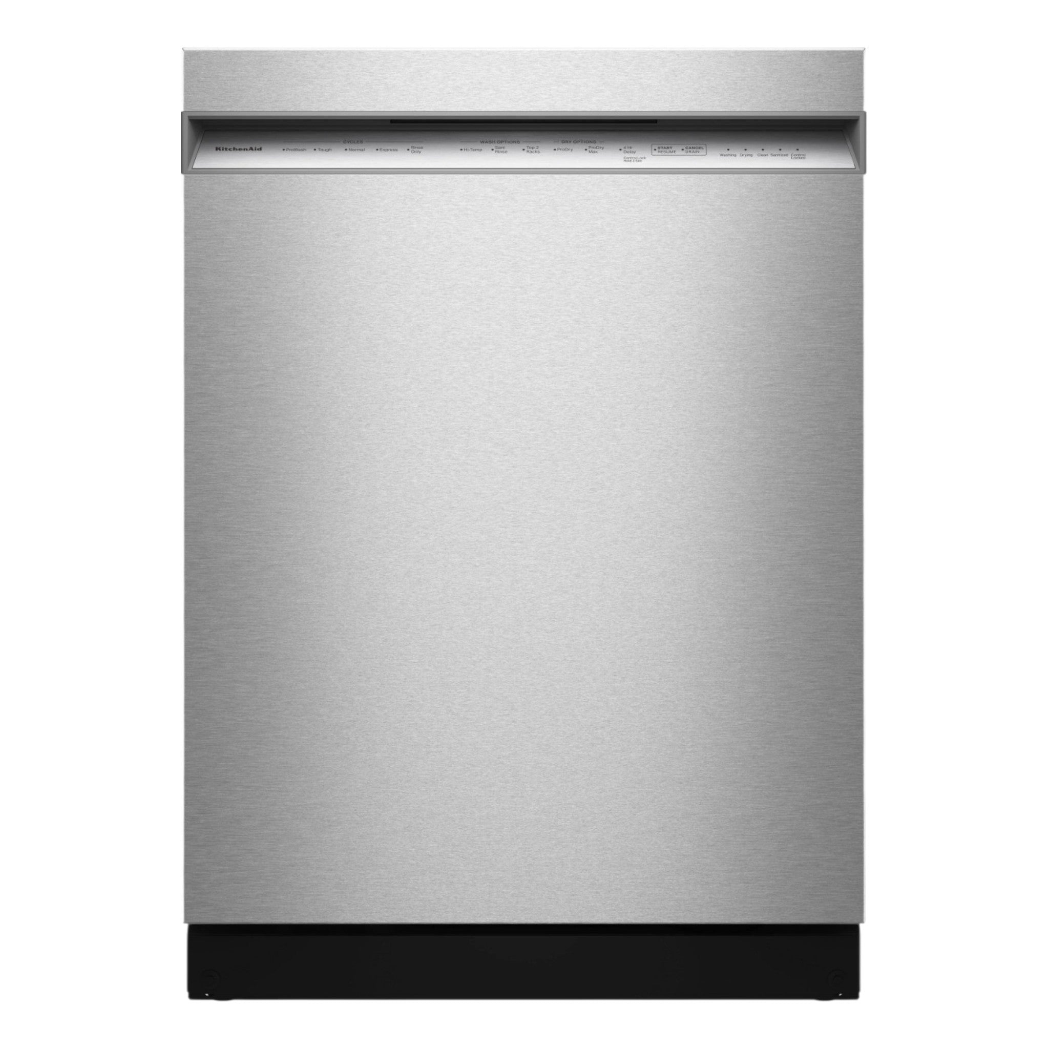 KitchenAid 24" Front Control Dishwasher with Third Level Jet Rack & 40+ Total Wash Jets – Stainless Steel