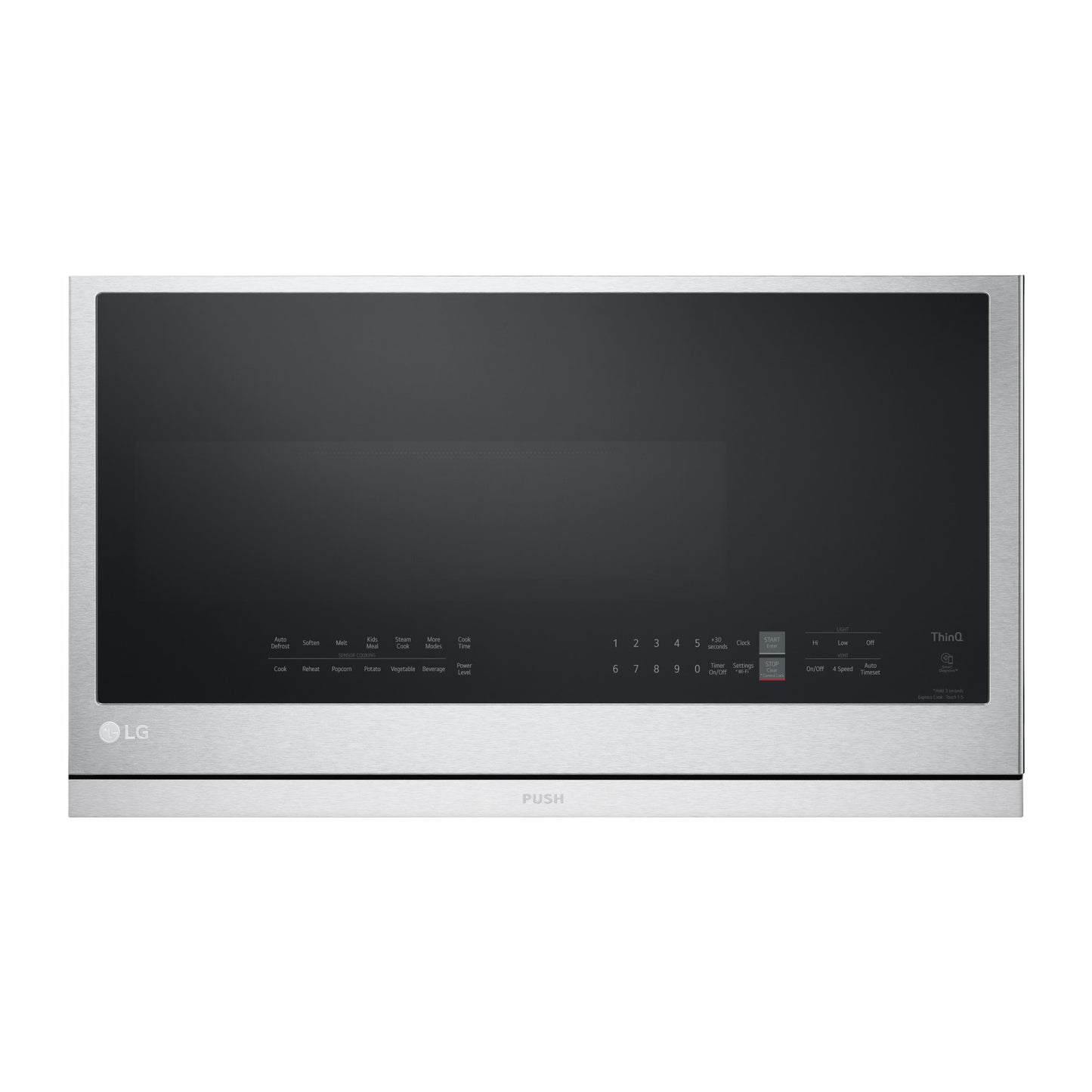 LG 2.1 cu ft Smart Over-the-Range Microwave with ExtendVent® 2.0 & PrintProof™ Stainless Steel