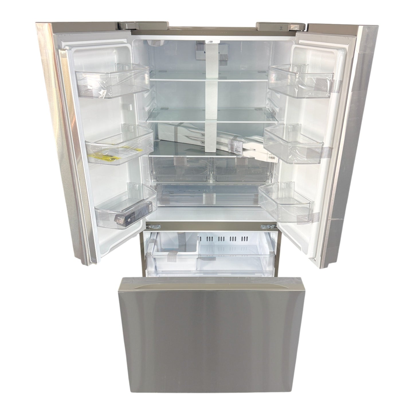 LG 21 cu ft 3-Door Counter-Depth MAX French Door Refrigerator – Stainless Steel