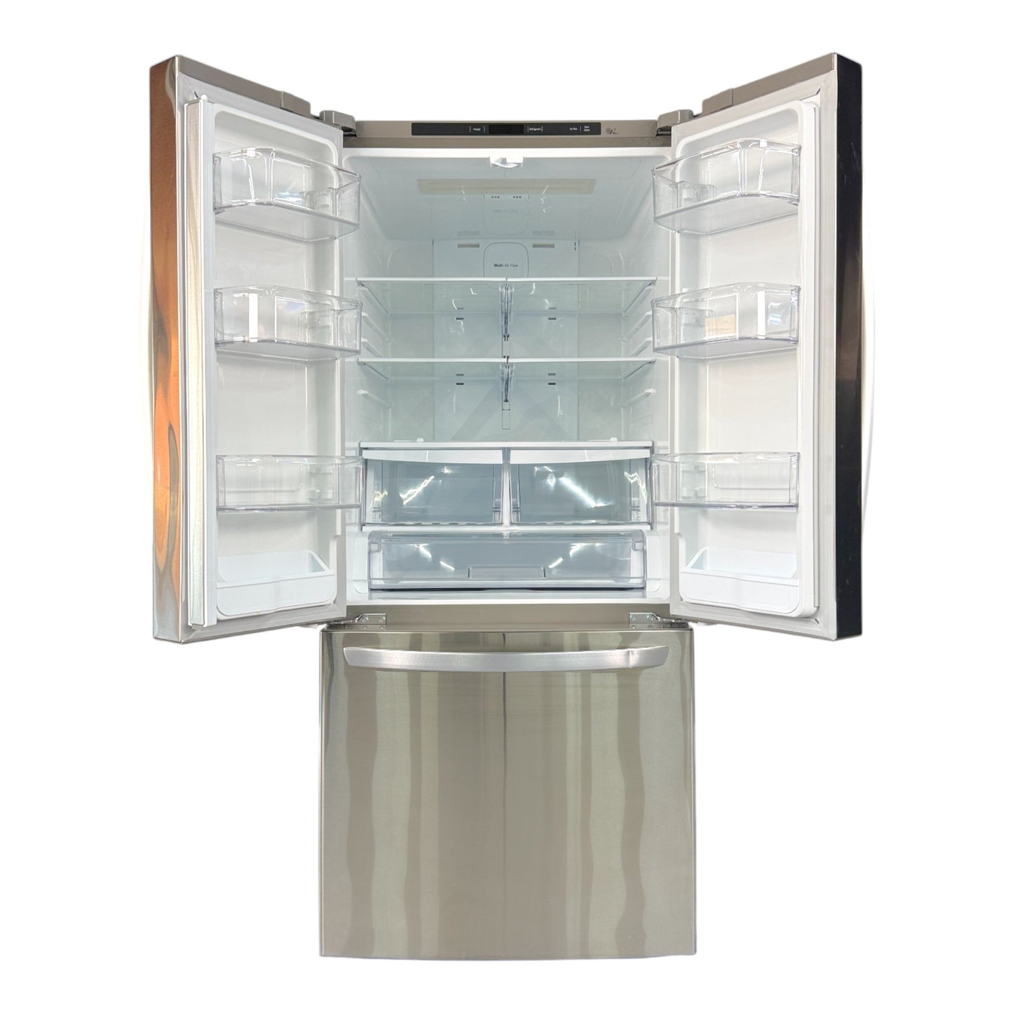 LG 22 cu ft French Door Refrigerator with Smart Cooling™ System & Multi-Air Flow™ Cooling – Stainless Steel