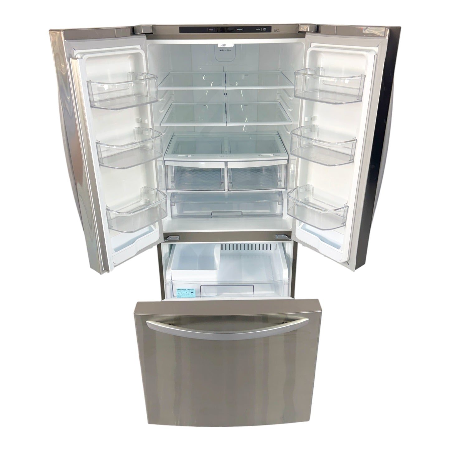 LG 22 cu ft French Door Refrigerator with Smart Cooling™ System & Multi-Air Flow™ Cooling – Stainless Steel