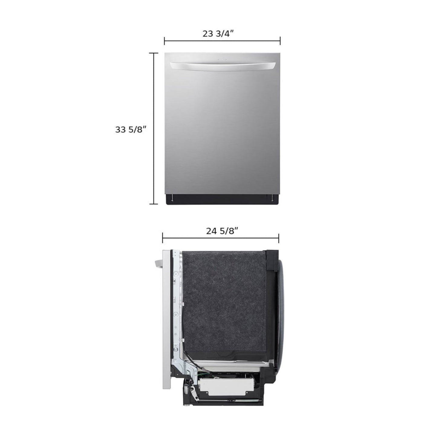 LG 24" Built-In Dishwasher with QuadWash® Pro & TrueSteam® – Stainless Steel