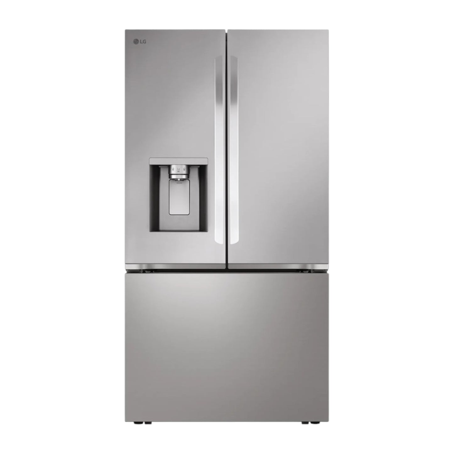 LG 26 cu ft Smart Counter-Depth MAX™ French Door Refrigerator with Craft Ice® & PrintProof™ Stainless Steel Finish