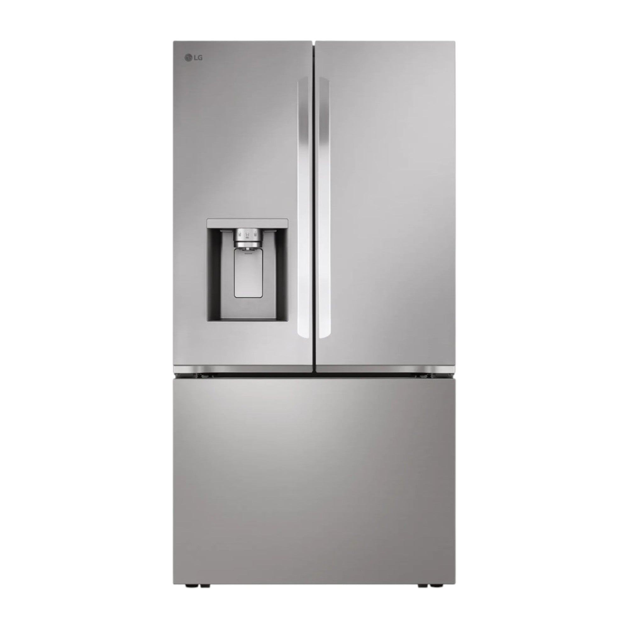 LG 26 cu ft Smart Counter-Depth MAX™ French Door Refrigerator with Craft Ice® & PrintProof™ Stainless Steel Finish