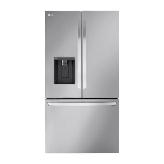 LG 26 cu ft Smart Counter-Depth MAX French Door Refrigerator with External Ice & Water Dispenser – Stainless Steel