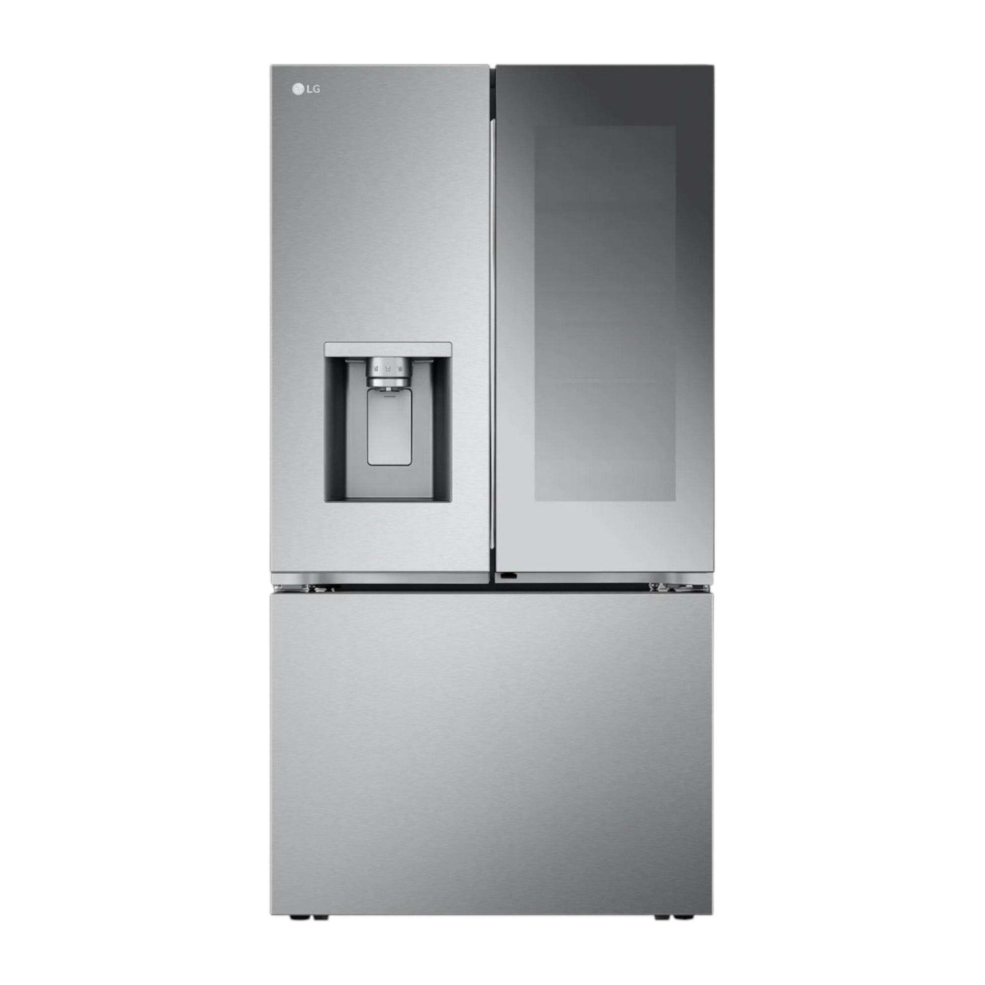 LG 26 cu ft Smart Counter-Depth MAX™ French Door Refrigerator with InstaView® Door-in-Door® & Craft Ice® – Stainless Steel