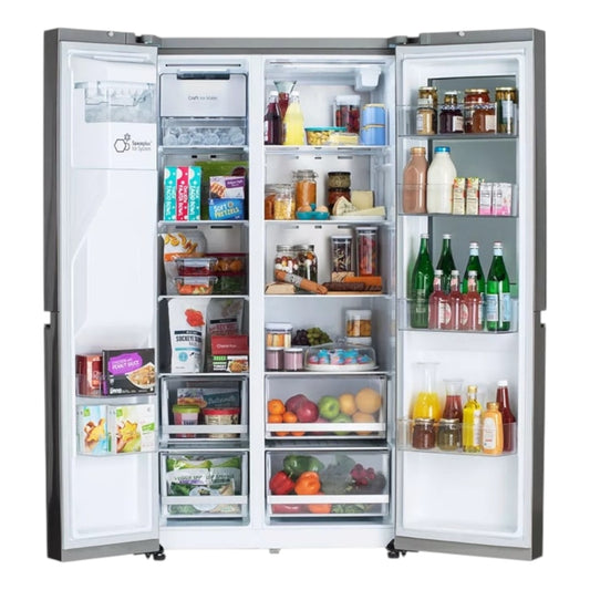 LG 27 cu ft Smart Side-by-Side Refrigerator with InstaView® & Craft Ice™ – Stainless Steel