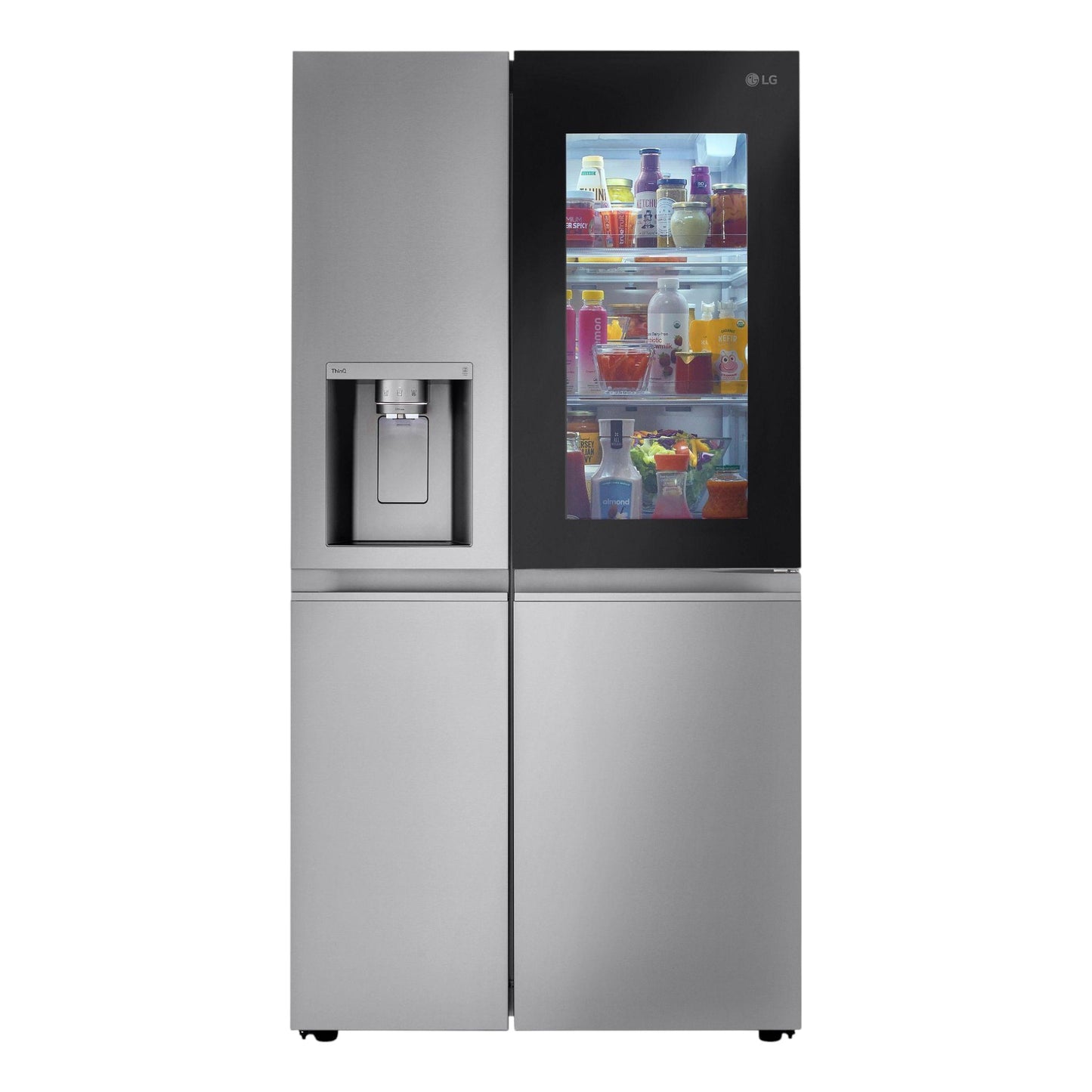 LG 27 cu ft Smart Side-by-Side Refrigerator with InstaView® & Craft Ice™ – Stainless Steel