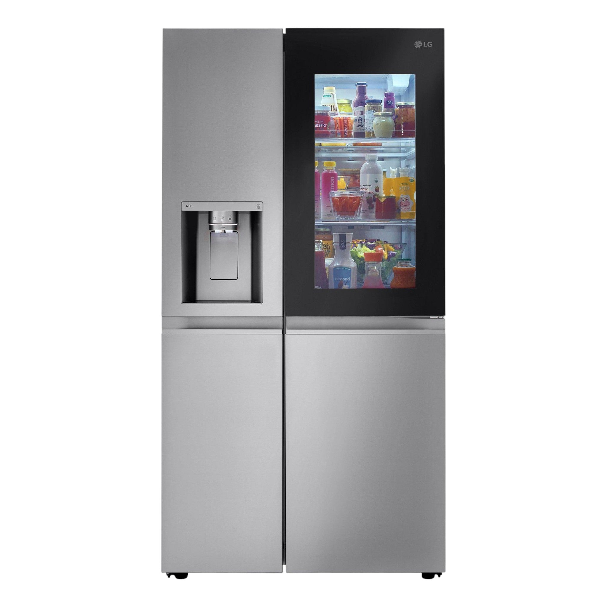 LG 27 cu ft Smart Side-by-Side Refrigerator with InstaView® & Craft Ice™ – Stainless Steel