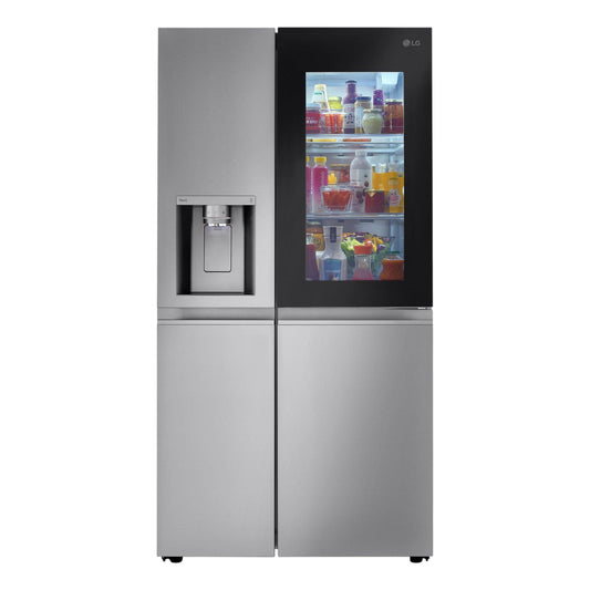 LG 27 cu ft Smart Side-by-Side Refrigerator with InstaView® & Craft Ice™ – Stainless Steel