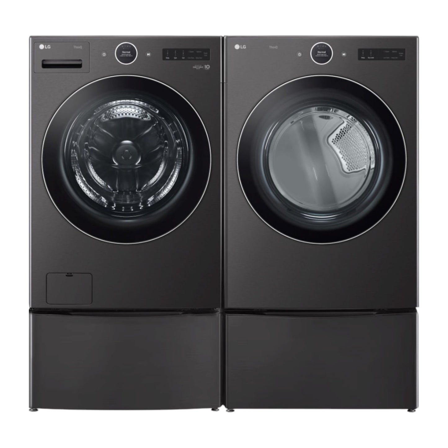 LG 27" Laundry Pedestal with Storage Drawer – Black Steel