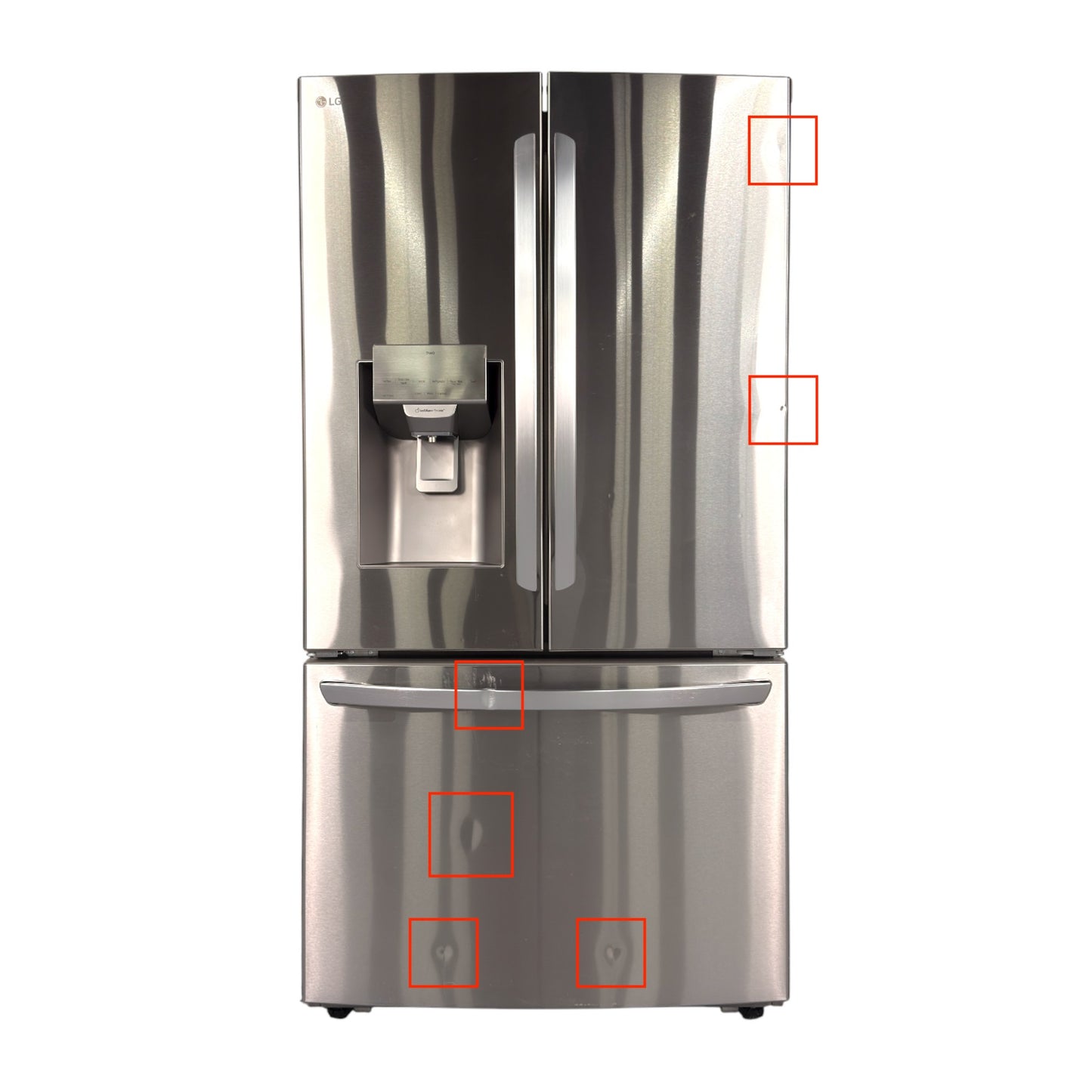 LG 28 cu ft Smart French Door Refrigerator with External Ice & Water Dispenser, Dual Ice Makers, Craft Ice® & Smart Cooling™ System – Stainless Steel