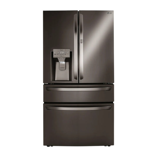 LG 30 cu ft Smart 4-Door French Door Refrigerator with Full-Convert Drawer™ & Craft Ice™ – PrintProof™ Black Stainless Steel