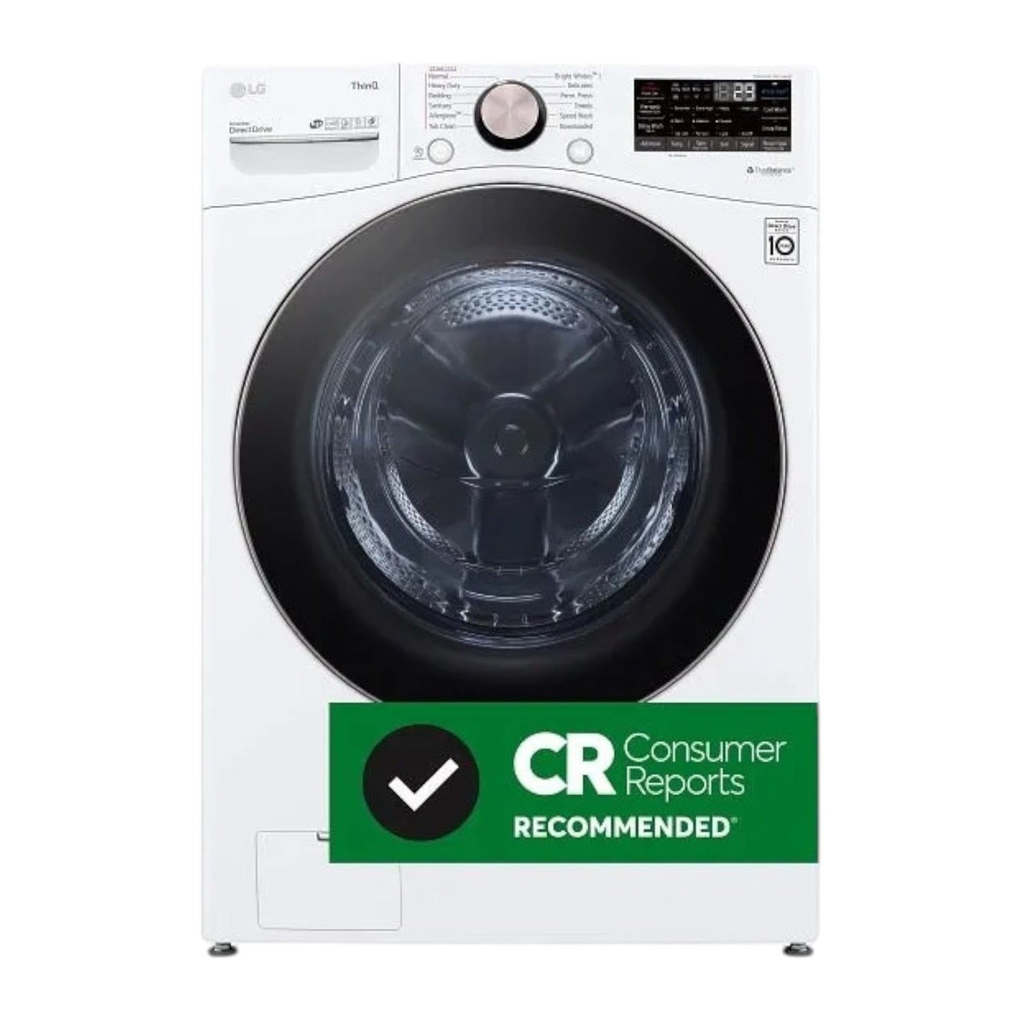 LG 4.5 cu ft Front Load Washer with TurboWash™ 360 & Allergiene™ Cycle – White