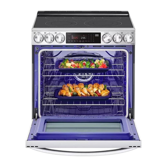 LG 6.3 cu ft Smart Electric Slide-In Range with Air Fry, ProBake Convection® & InstaView® – Stainless Steel
