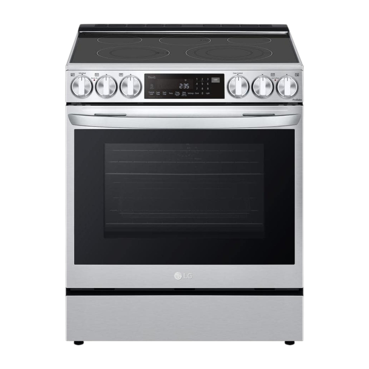 LG 6.3 cu ft Smart Electric Slide-In Range with Air Fry, ProBake Convection® & InstaView® – Stainless Steel