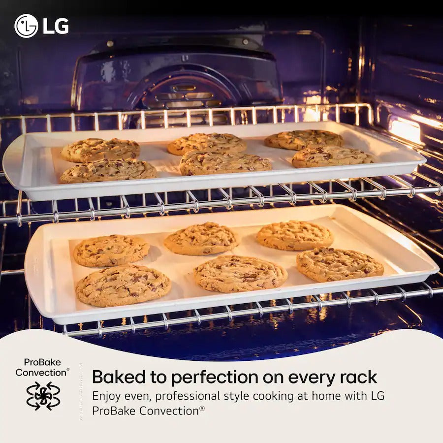 LG 6.3 cu ft Smart Wi-Fi Electric Range with Air Fry & EasyClean® – PrintProof™ Stainless