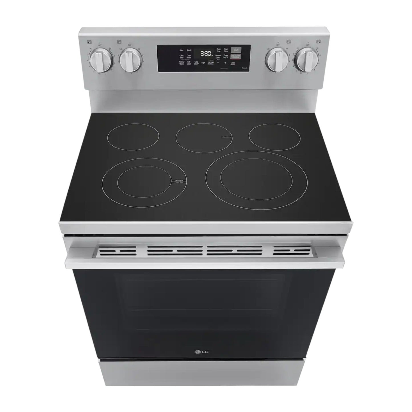 LG 6.3 cu ft Smart Wi-Fi Electric Range with Air Fry & EasyClean® – PrintProof™ Stainless