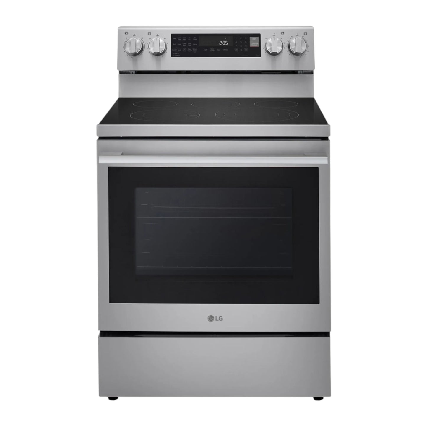 LG 6.3 cu ft Smart Wi-Fi Electric Range with Air Fry & InstaView® – PrintProof™ Stainless
