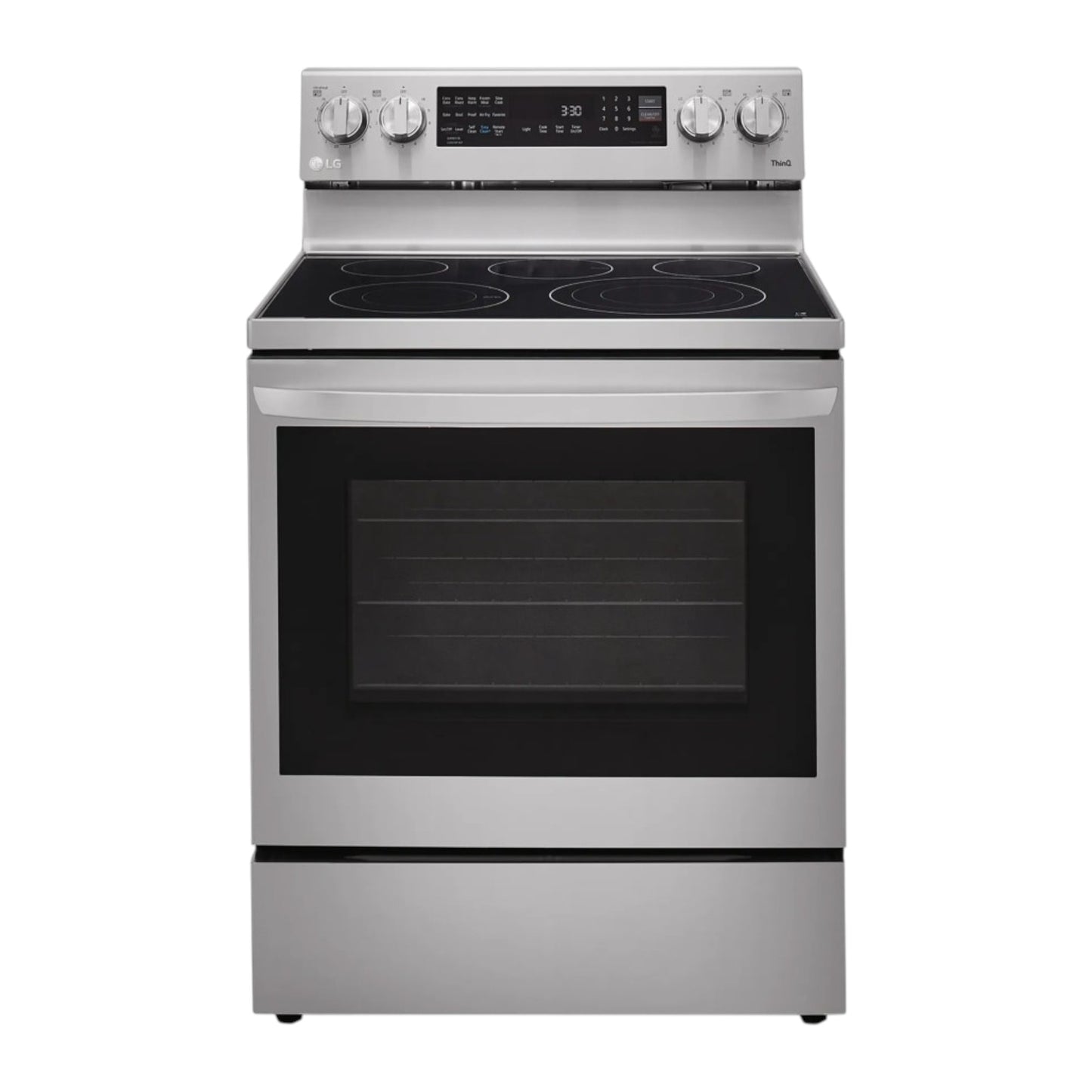 LG 6.3 cu ft Smart Wi-Fi Electric Range with Air Fry & InstaView® – Stainless Steel