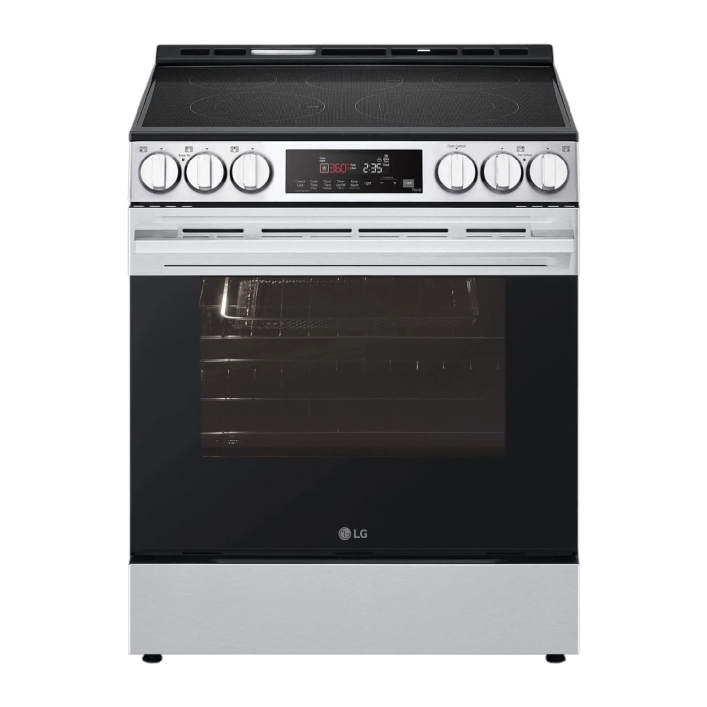 LG 6.3 cu ft Smart Wi-Fi Slide-In Electric Range with Air Fry & EasyClean® – PrintProof™ Stainless
