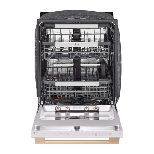 LG STUDIO 24" Built-In Dishwasher with QuadWash® & TrueSteam® – Essence White