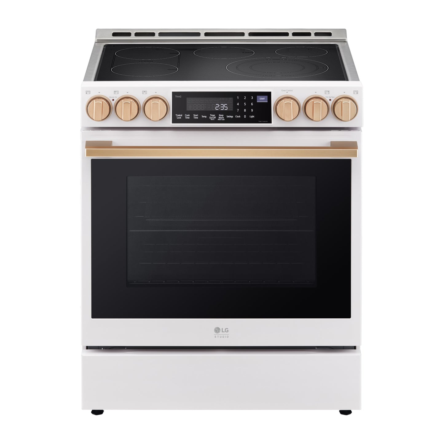 LG STUDIO 6.3 cu ft Smart Slide-In Electric Range with ProBake Convection®, Air Sous Vide & EasyClean® – Essence White
