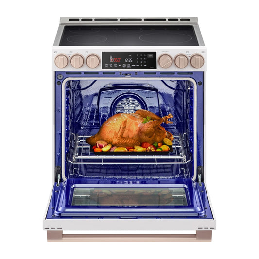 LG STUDIO 6.3 cu ft Smart Wi-Fi Induction Slide-In Range with Air Sous Vide, Air Fry & EasyClean® – Essence White