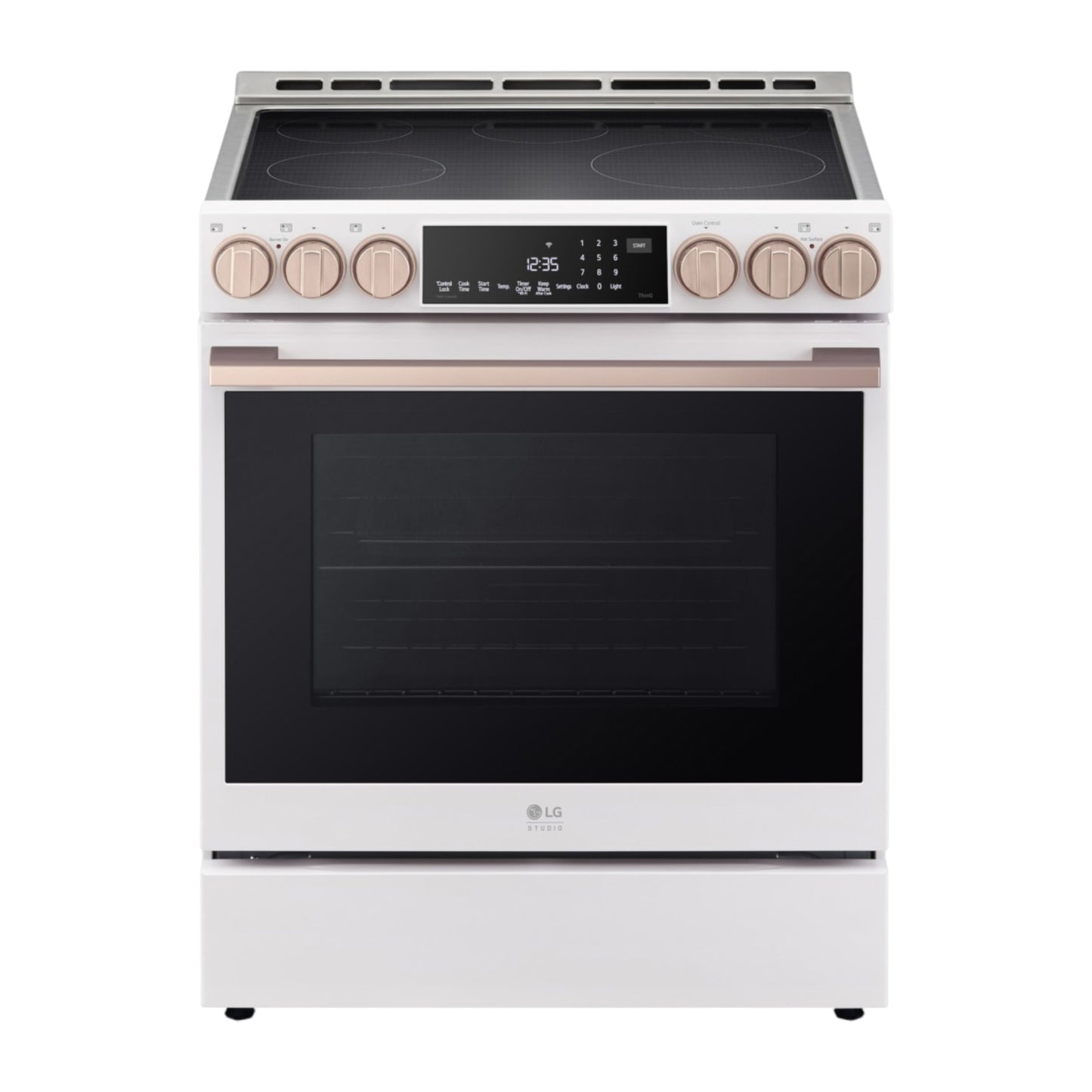 LG STUDIO 6.3 cu ft Smart Wi-Fi Induction Slide-In Range with Air Sous Vide, Air Fry & EasyClean® – Essence White