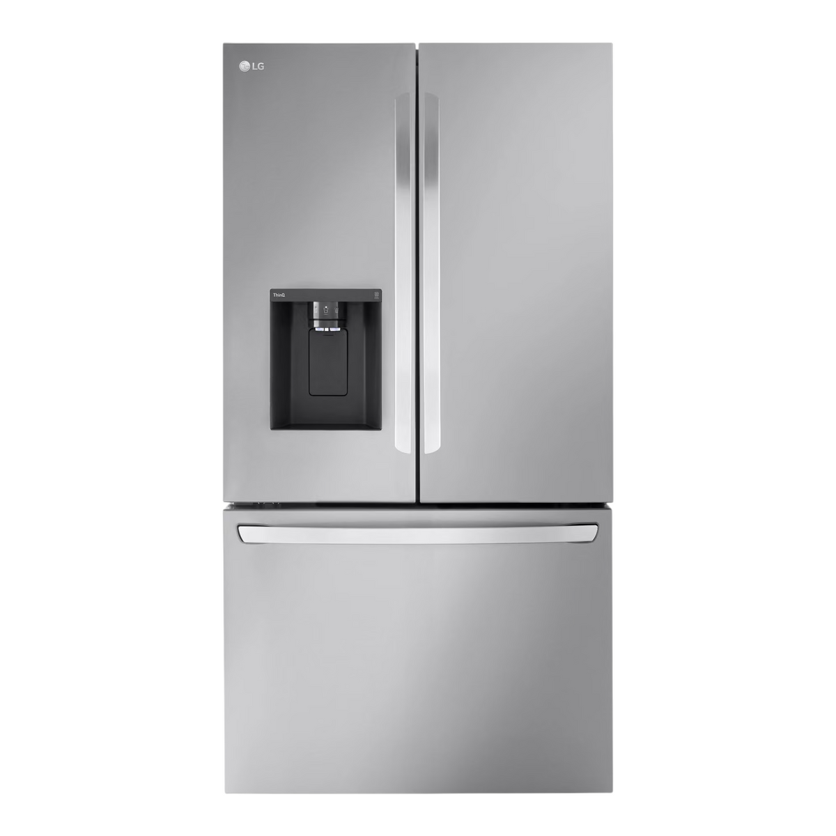 Noboxy LG 26 cu. ft. PrintProof stainless steel French door refrigerator with external ice and water dispenser