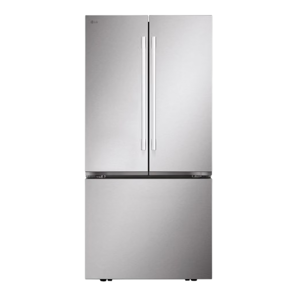 Noboxy LG 25 cu. ft. French door refrigerator in PrintProof stainless steel with InstaView door-in-door technology