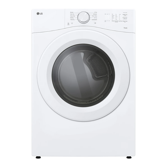 Noboxy LG 7.4 cu. ft. white smart front load electric dryer with AI Sensor Dry and digital control panel