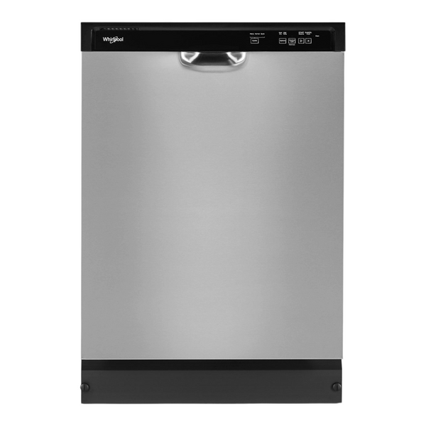 Noboxy Whirlpool 24-inch stainless steel built-in dishwasher with front console controls and triple filter system