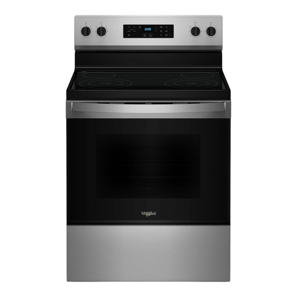 Noboxy Whirlpool 30-inch stainless steel freestanding electric range with ceramic glass cooktop and digital controls