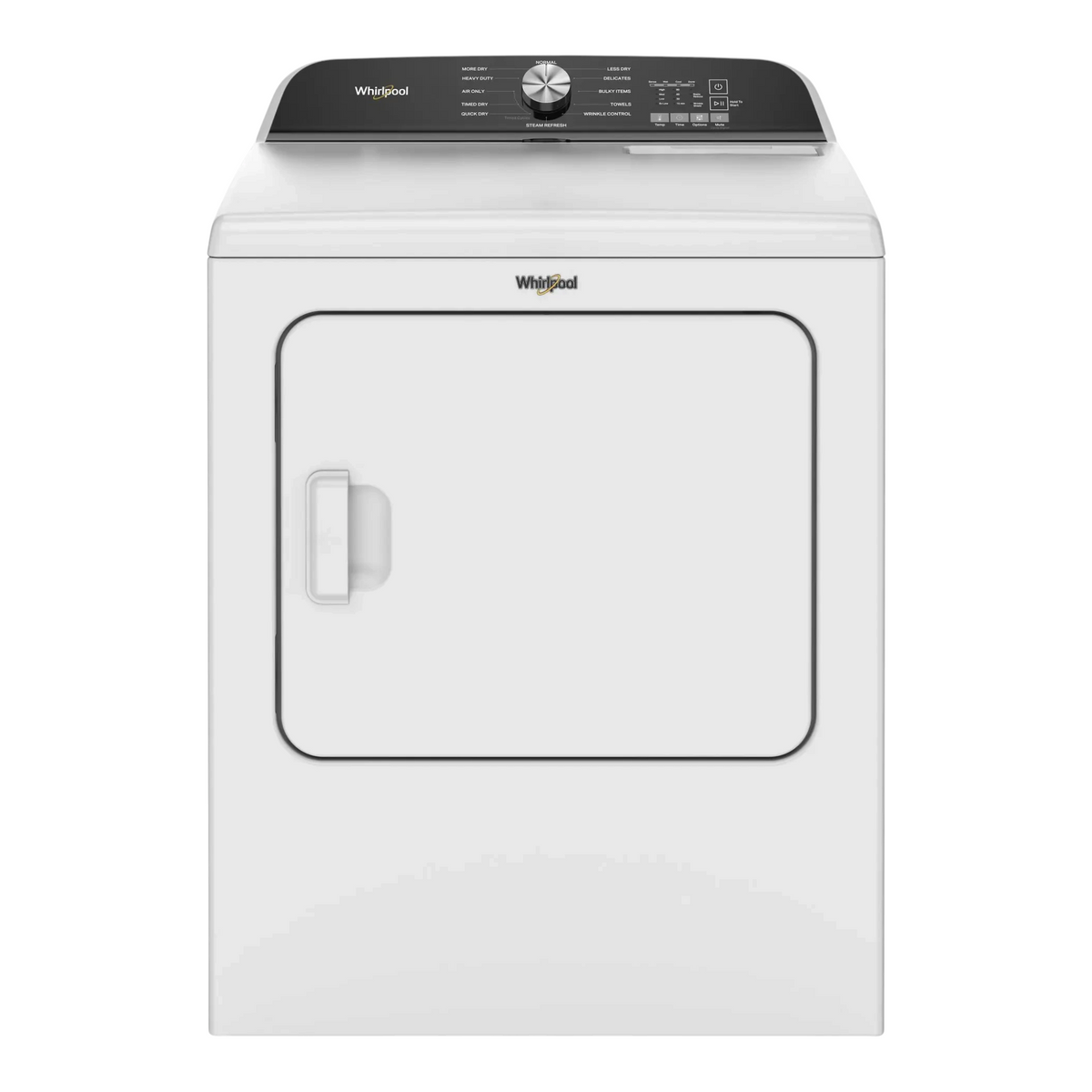 Noboxy Whirlpool 7.0 cu. ft. white front load electric dryer with moisture sensing and steam refresh features