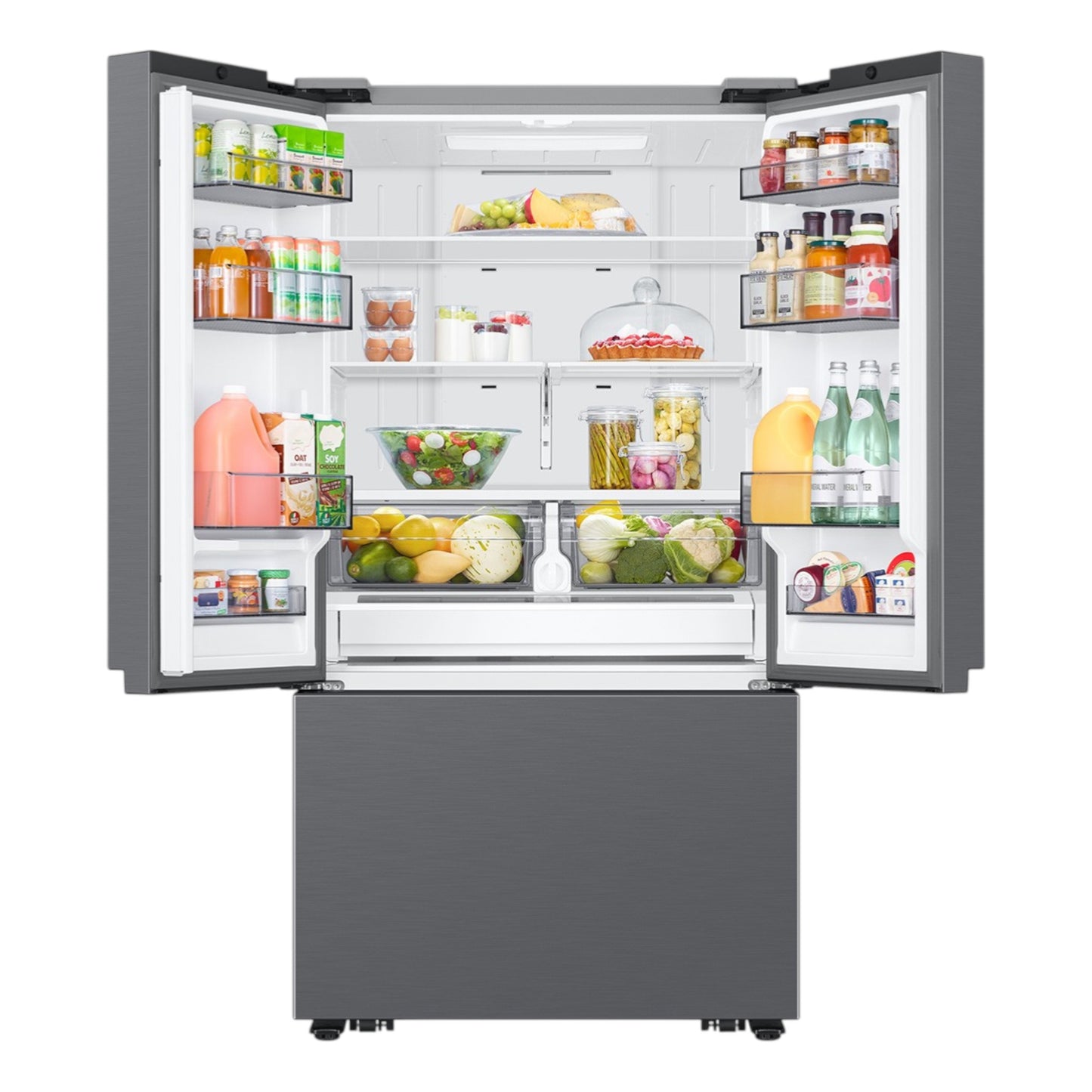 Samsung 27 cu. ft. Counter Depth Mega Capacity 3-Door French Door Refrigerator with Dual Auto Ice Maker – Fingerprint Resistant Stainless Look