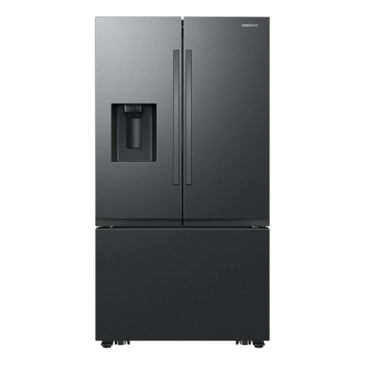 Samsung 31 cu. ft. Mega Capacity 3-Door French Door Refrigerator with Dual Auto Ice Maker – Fingerprint Resistant Matte Black Stainless Steel