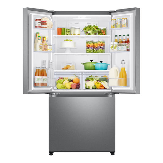 Samsung 33-in 18 cu. ft. Smart Counter Depth 3-Door French Door Refrigerator – Fingerprint Resistant Stainless Steel