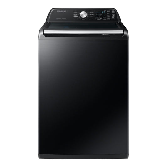 Samsung 4.7 cu. ft. Smart Top Load Washer with Active WaterJet and SmartThings – Brushed Black