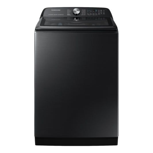 Samsung 5.2 cu. ft. Smart Top Load Washer with Super Speed Wash and Deep Fill – Brushed Black
