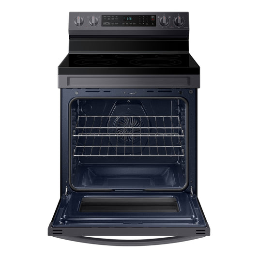 Samsung 6.3 cu. ft. Smart Freestanding Electric Range with No-Preheat Air Fry & Convection – Black Stainless Steel