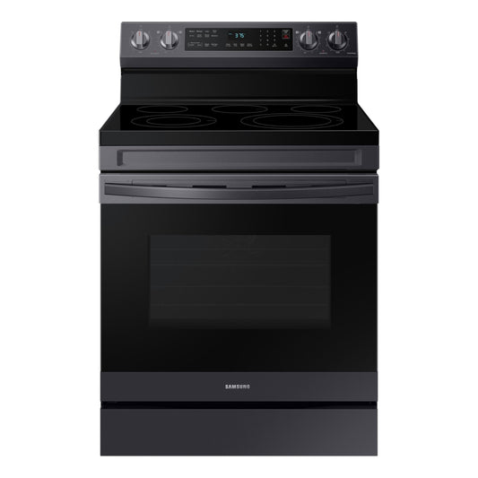 Samsung 6.3 cu. ft. Smart Freestanding Electric Range with No-Preheat Air Fry & Convection – Black Stainless Steel