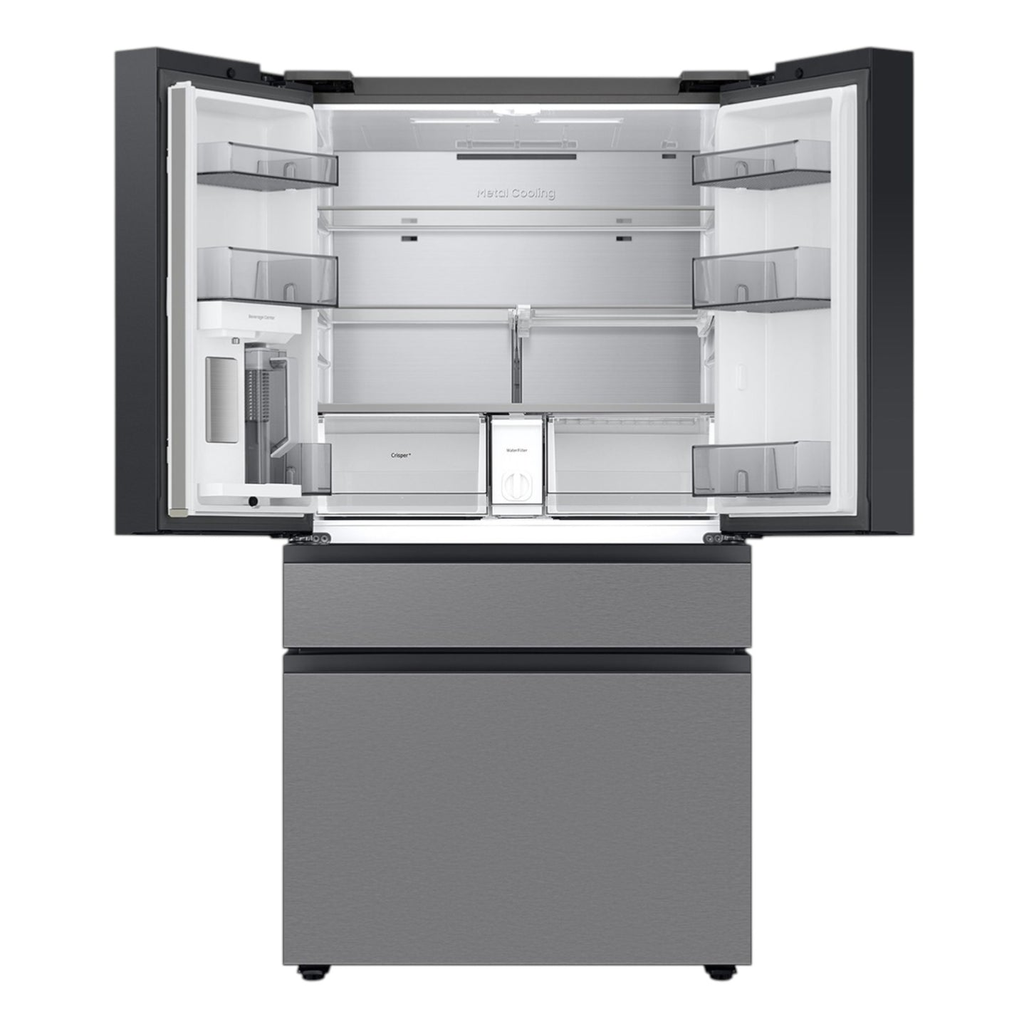 Samsung Bespoke 29 cu. ft. 4-Door French Door Refrigerator with Sphere Ice and Internal Beverage Center™ – Stainless Steel