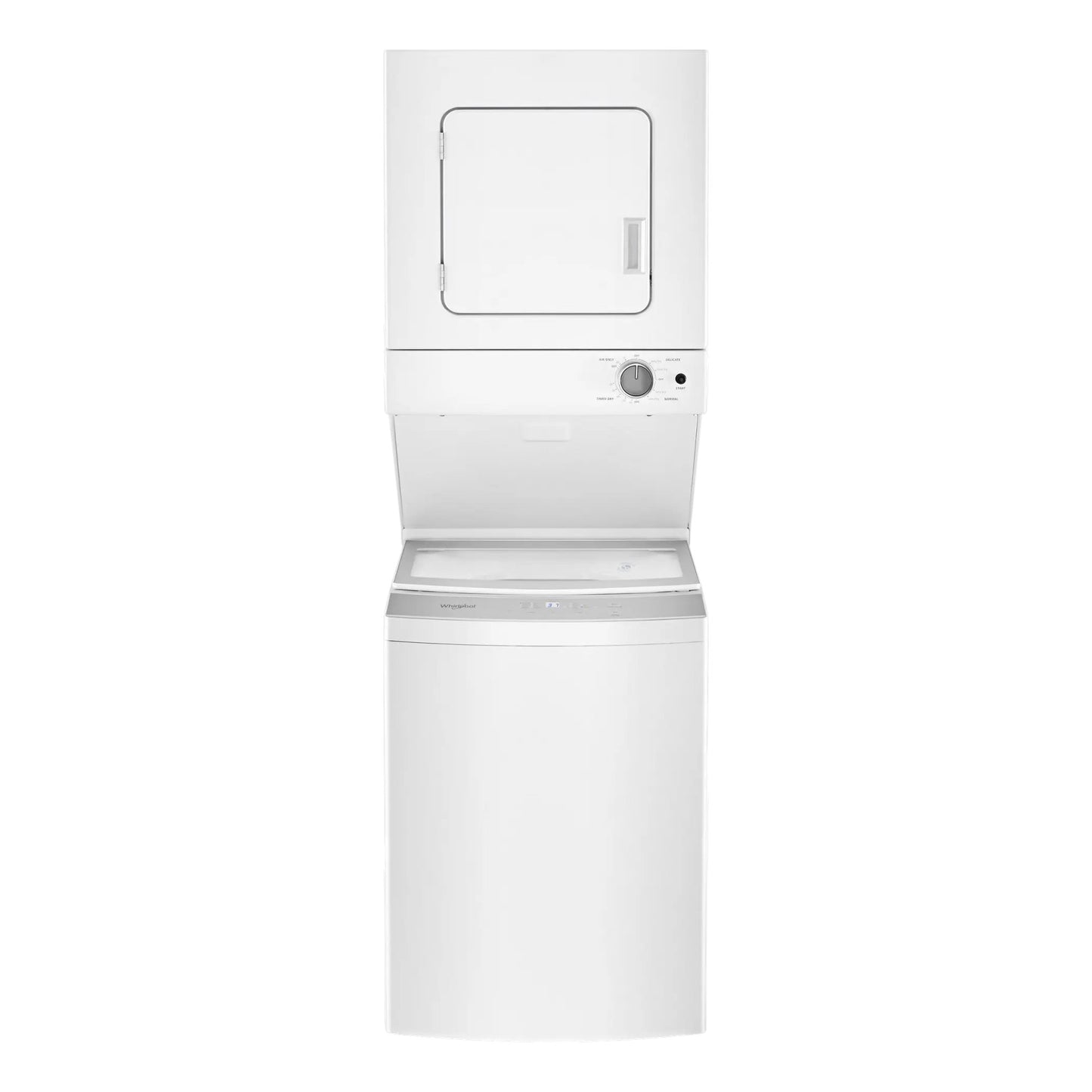 Whirlpool 1.6 cu. ft. 24-Inch Wide Electric Stacked Laundry Center with 6 Wash Cycles and AutoDry™ – White