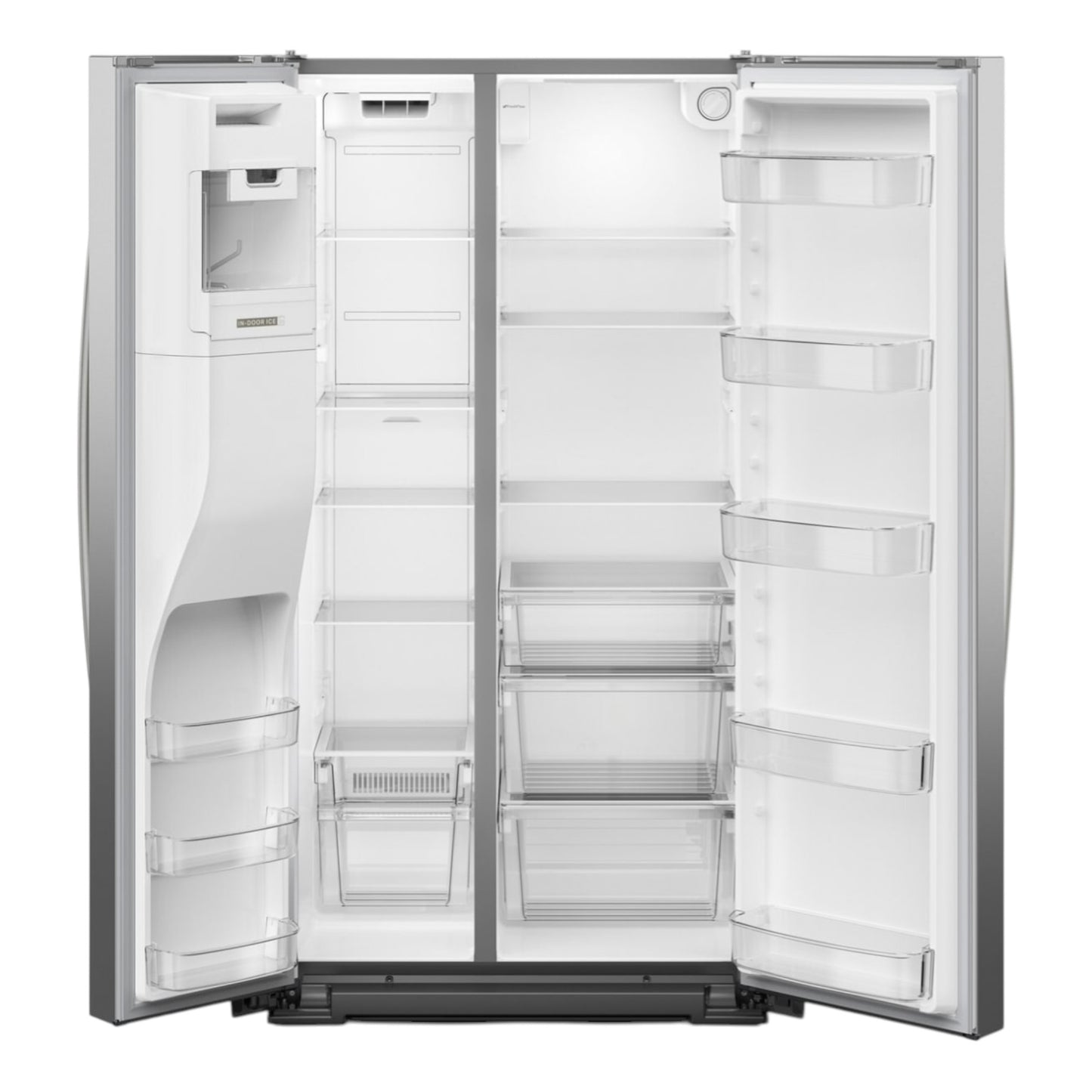 Whirlpool 21.4 cu. ft. 36-in Counter-Depth Side-by-Side Refrigerator with TruCool™ System – Stainless Steel