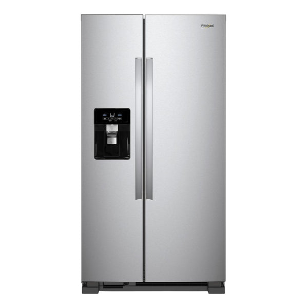 Whirlpool 21 cu. ft. 33-in Side-by-Side Refrigerator with Exterior Ice & Water Dispenser – Stainless Steel