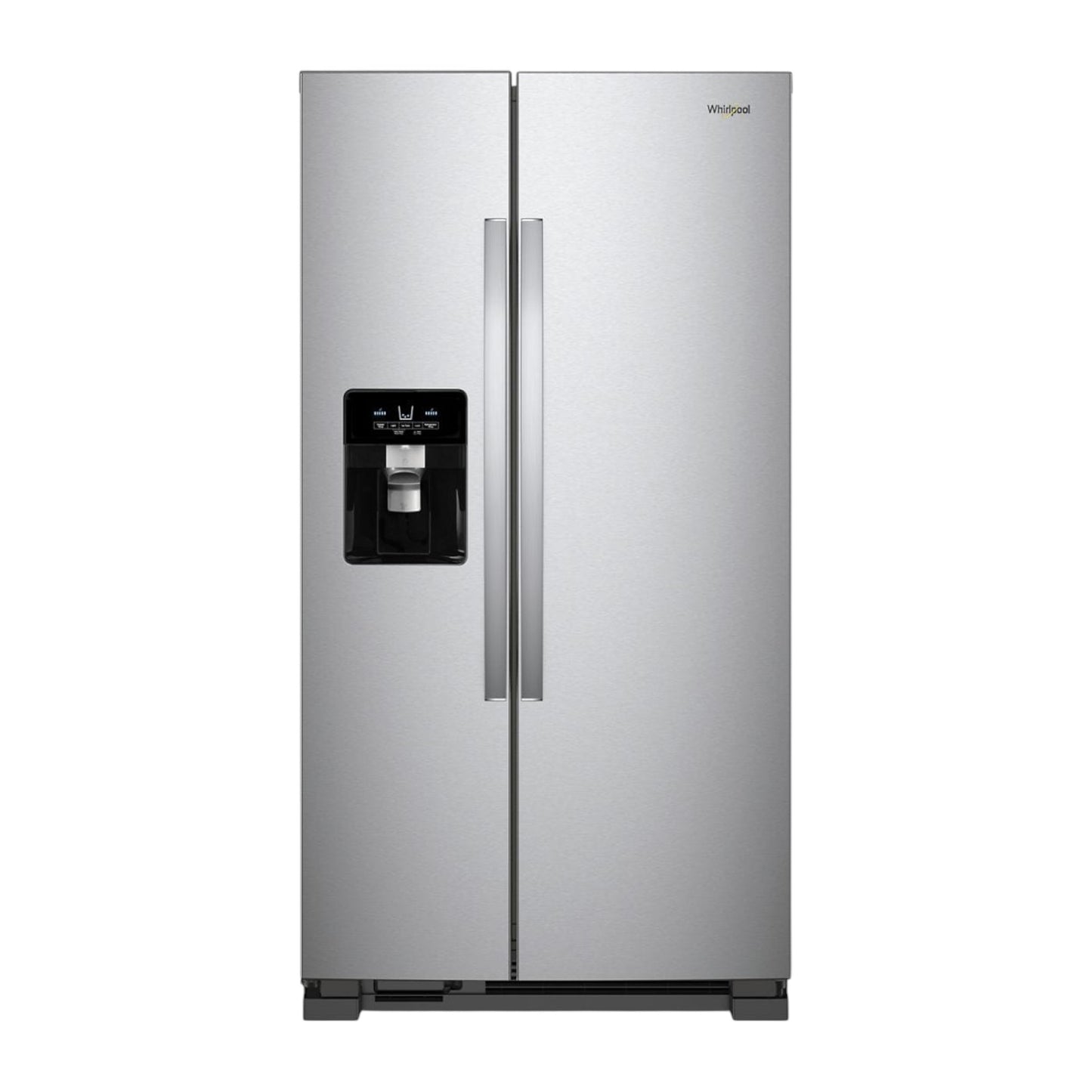 Whirlpool 21 cu ft Side-by-Side Refrigerator with In-Door Ice & Water Dispenser – Stainless Steel
