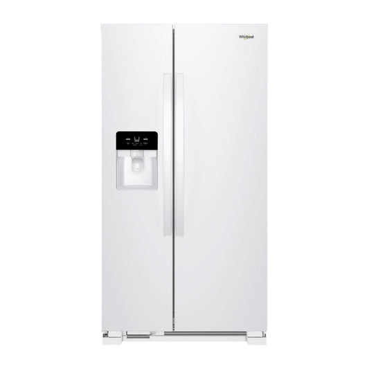 Whirlpool 21 cu ft Side-by-Side Refrigerator with In-Door Ice & Water Dispenser – White